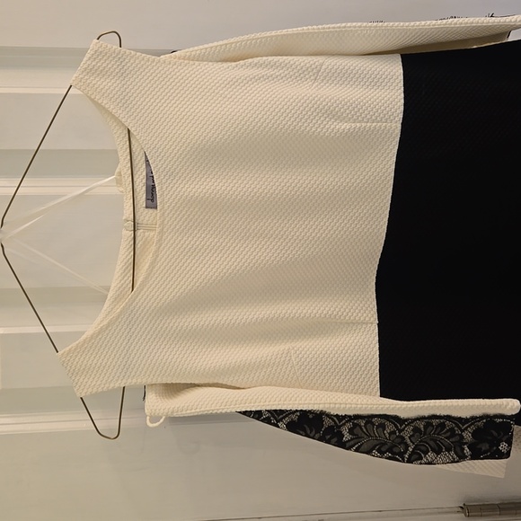 Elegant Two-Piece Dress with Lace Detail - Picture 3 of 5